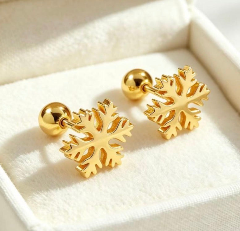 Snow Flake Small Stud Earrings