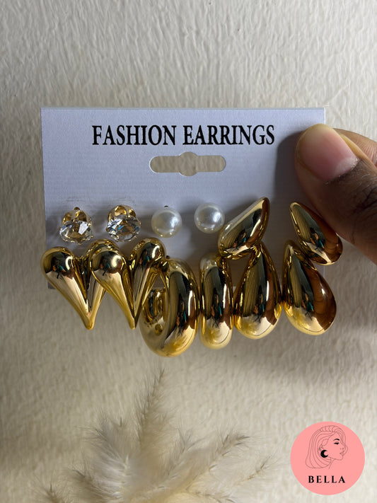 6 pair earring set -2